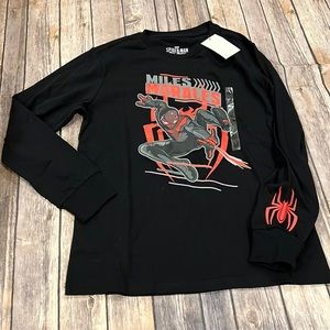 Spider-Man Boys Size Medium Miles Morales Black Long Sleeve Shirt